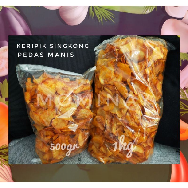 

[MOMINAY] Keripik Singkong PEDAS MANIS 500gr Enak Lezat | Krisong Camilan