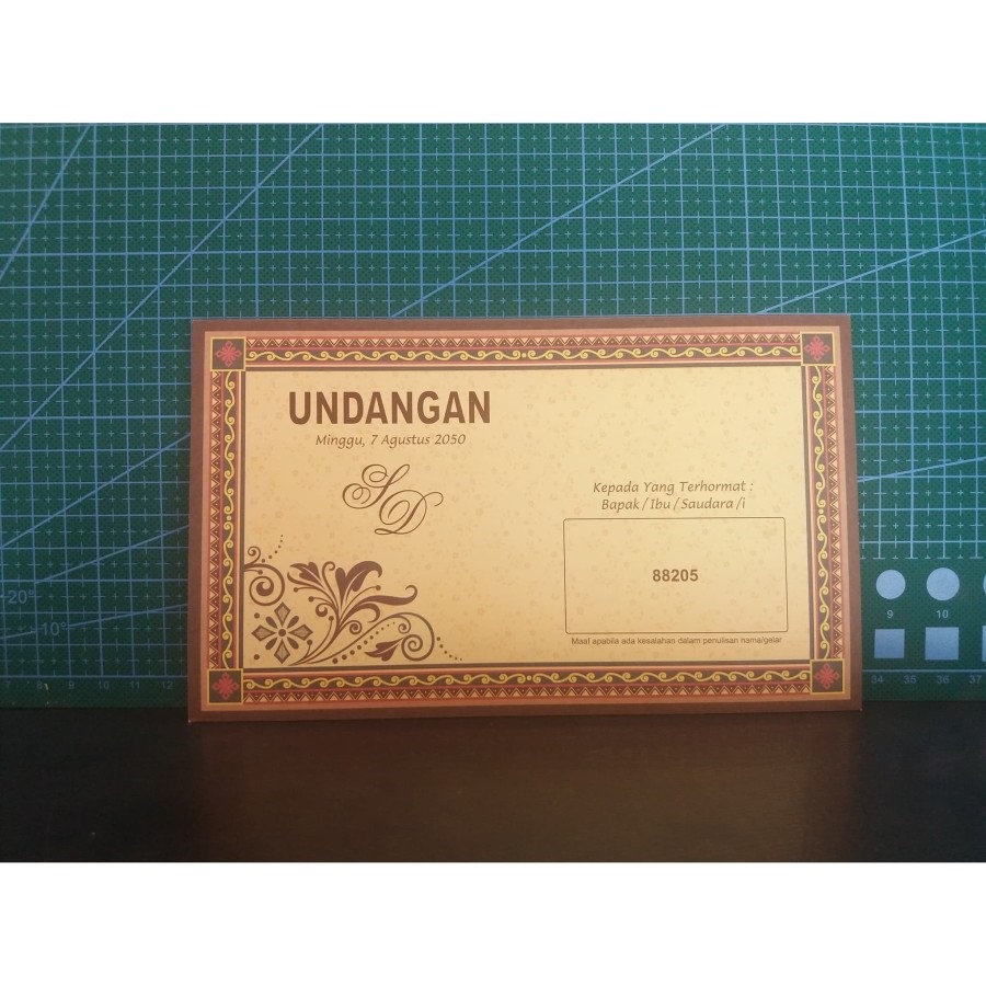 

Undangan Pernikahan Free Plastik + file setting Blangko ERBA 88205