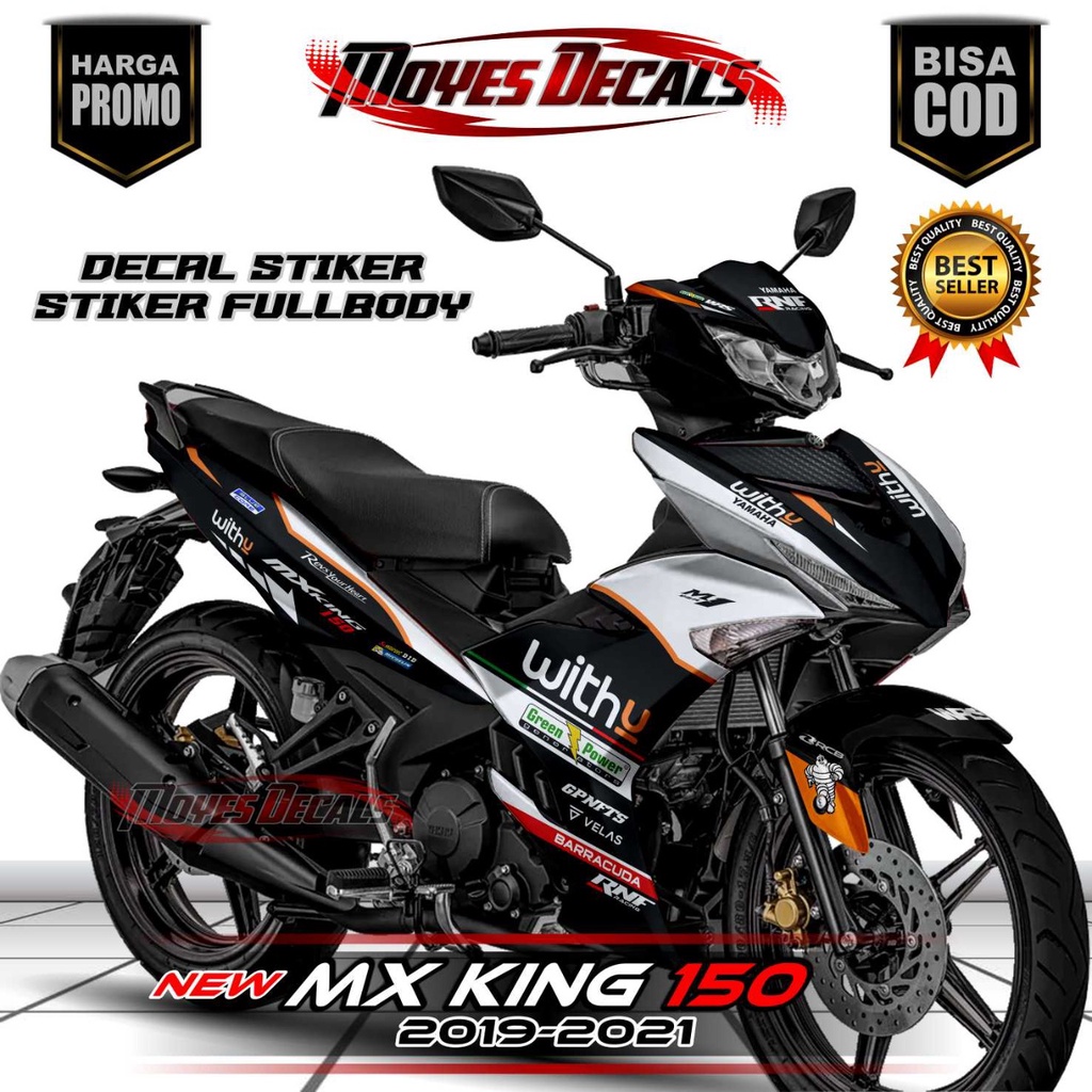 Decal New MX KING 150 Motif RNF Edition Warna Putih