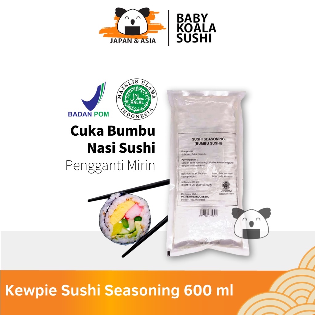 KEWPIE Sushi Seasoning 600 ml Halal │ Cuka Bumbu Nasi Sushi Vinegar