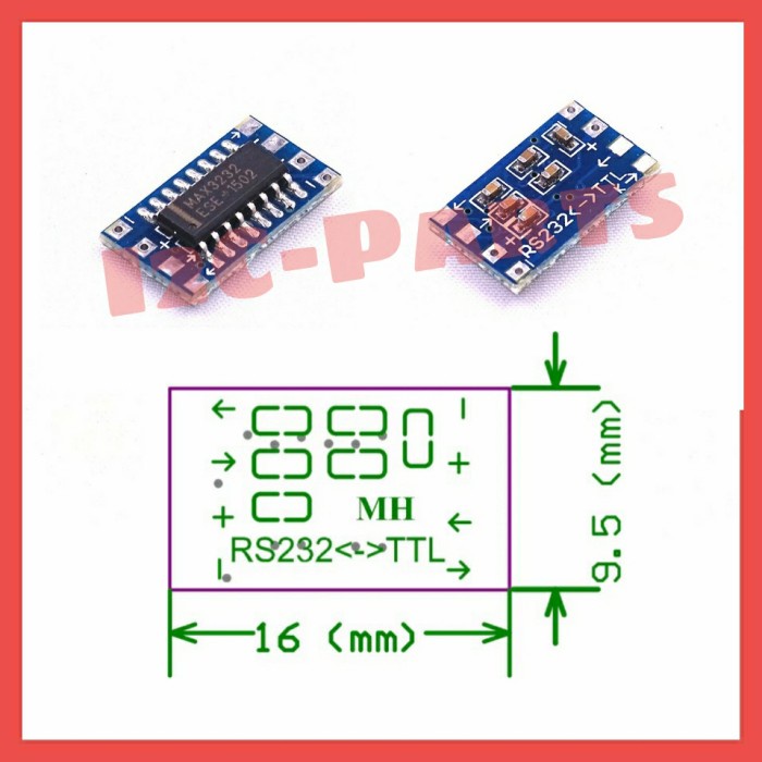 Mini RS232 TO TTL MAX3232 Converter Module Adaptor Serial Port Arduino