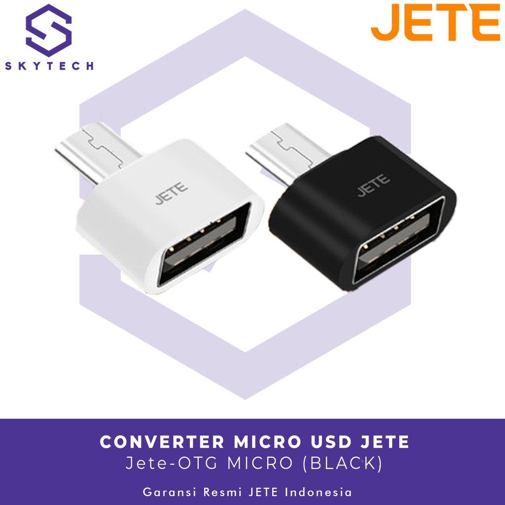 OTG MICRO USB JETE WHITE ORIGINAL GARANSI RESMI