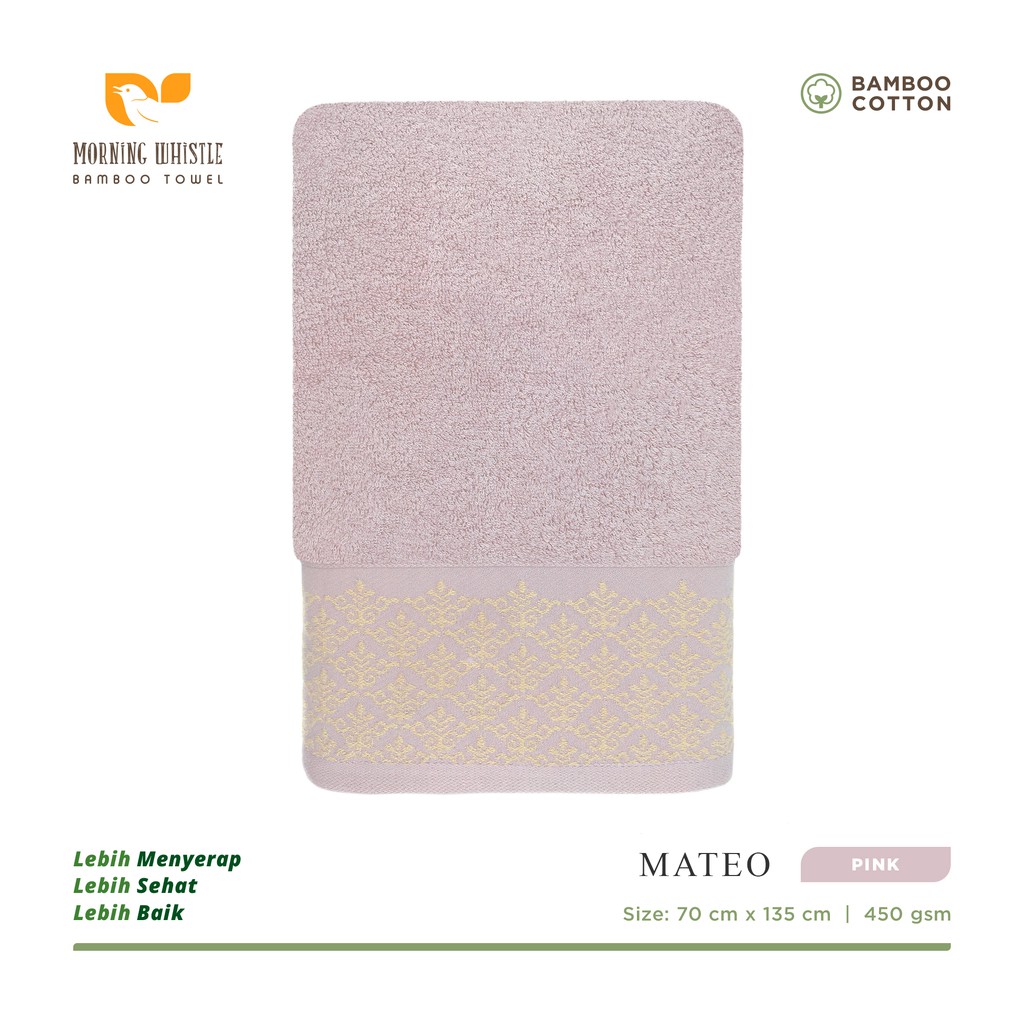 Handuk Bambu Morning Whistle Bamboo MATEO / Handuk Mandi / Handuk Dewasa 70 X 135 cm