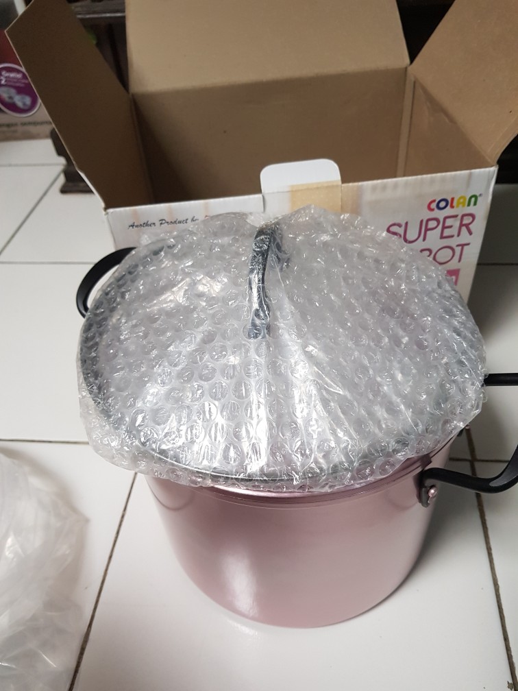 Maspion Panci Super Stockpot Colan Pastel 22 Cm Merah Muda - Aluminium