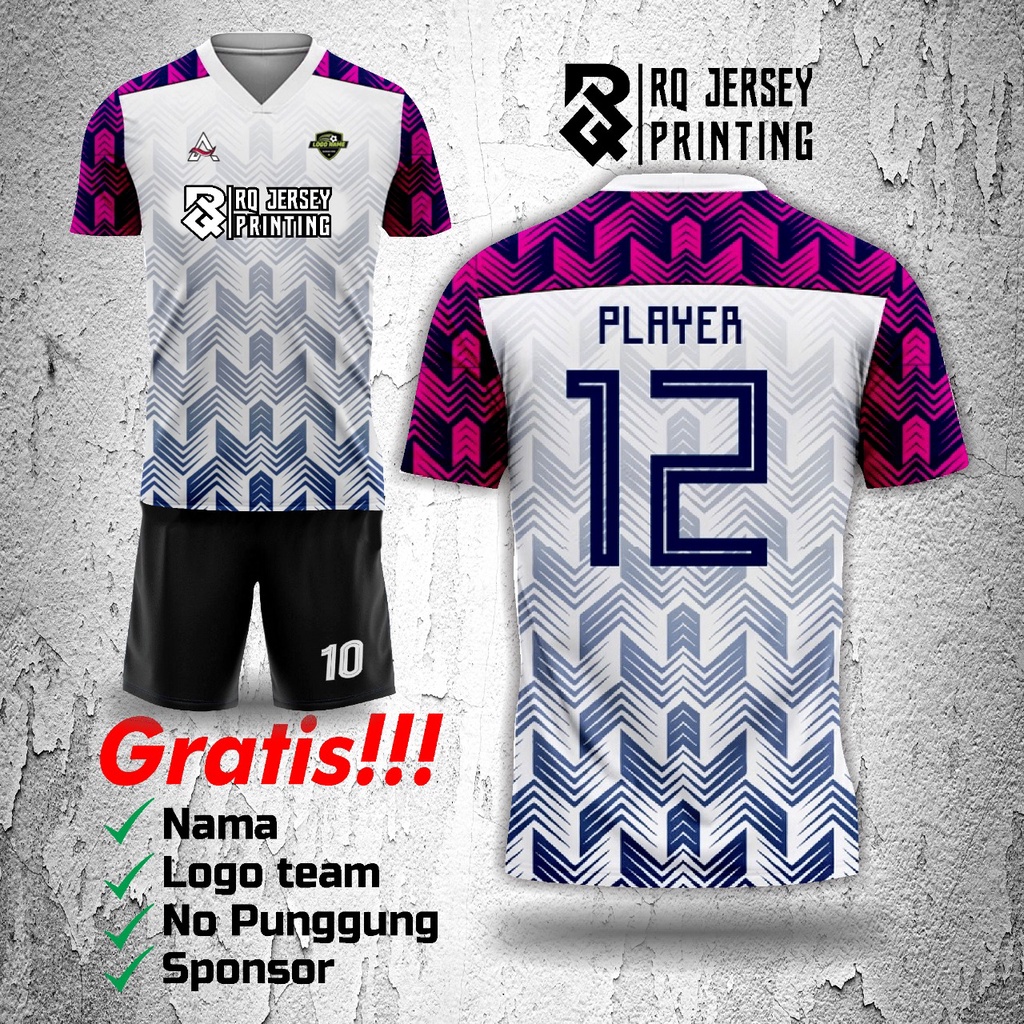 jersey BIKIN 5 GRATIS 1  BISA SATUAN /stelan BAJU+CELANA jersey bola/futsal custom nama,logo,nomor d