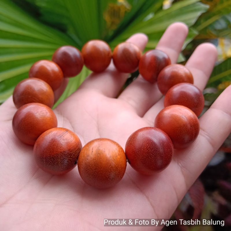 Gelang Kayu Secang Super Size 17mm ORIGINAL Secang Asli