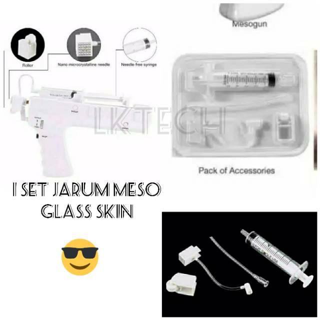 Jarum vanadium titanium syringe jarum 1 set meso gun mesotheraphy