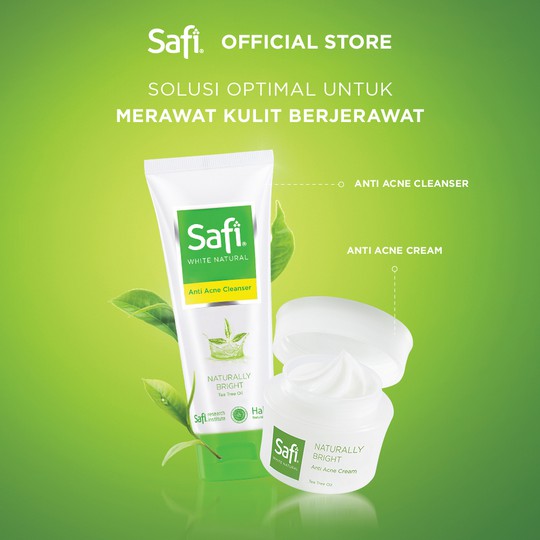 ⭐ BAGUS ⭐ SAFI NATURALS SERIES | Cleanser Anti Acne Cream Toner Toning Lotion Acne Series