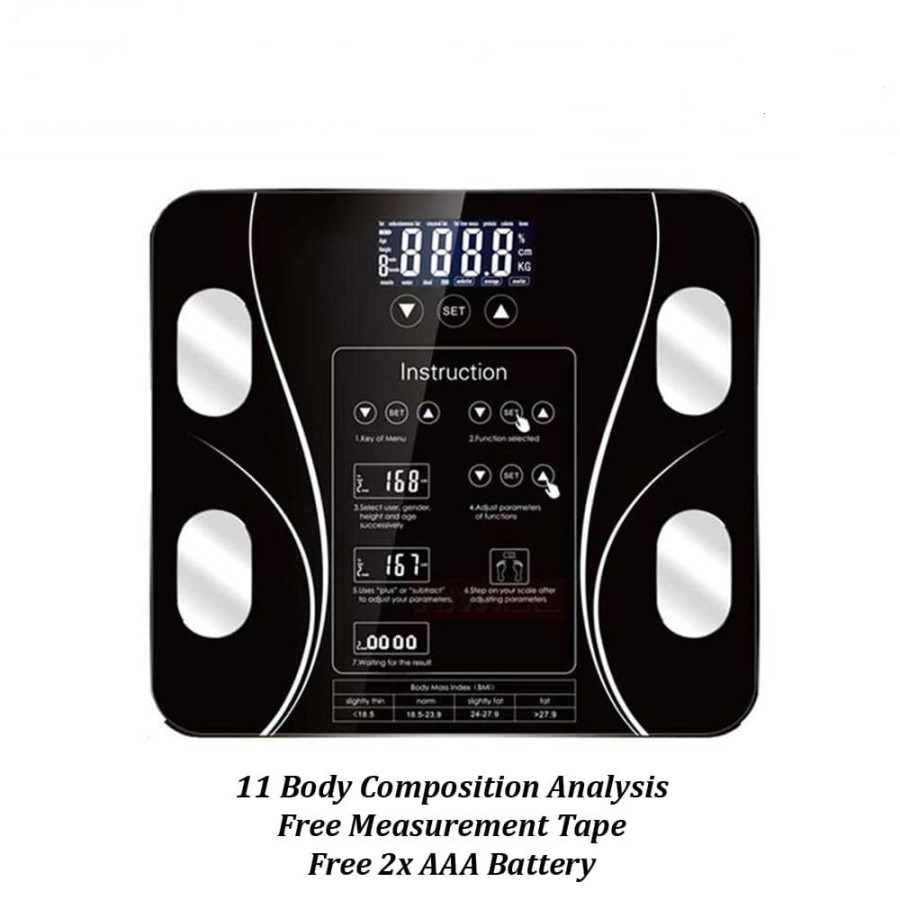 TIMBANGAN BADAN DIGITAL SCALE BODY FAT MONITOR BODY FAT ANALISIS 180KG