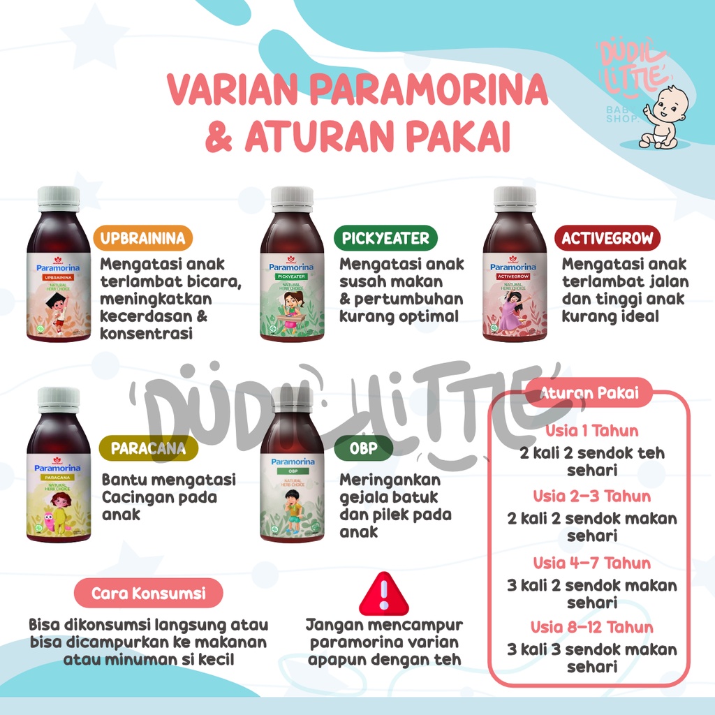 Paramorina Vitamin Herbal Anak Terlambat Bicara Penambah Nafsu makan Dan Terlambat Jalan