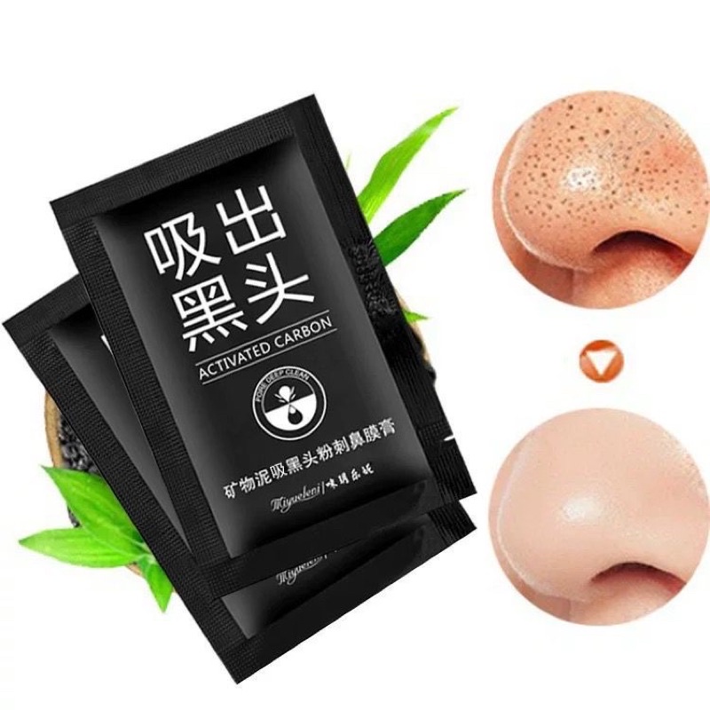 ACTIVATED CARBON BLACKHEAD MASK BLACKHEAD REMOVER CHARCOAL MINI PACK MASKER KOMEDO DAN JERAWAT