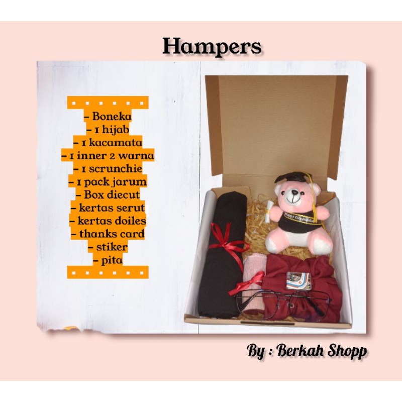 

Hampers Paket H / Hampers Wisuda / Hampers Hijab //