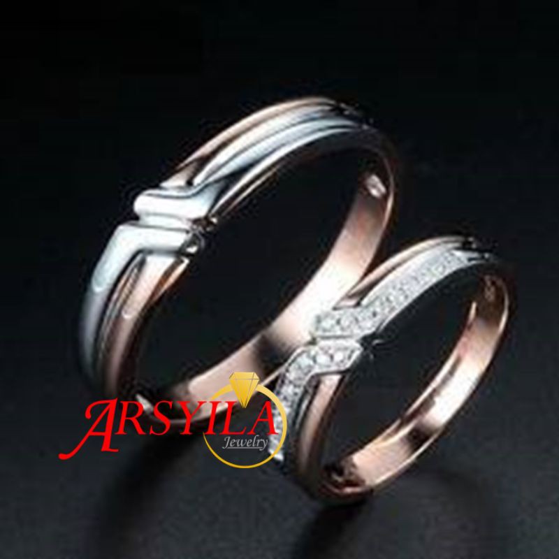 Cincin Pernikahan Cincin Lamaran Perak 950 Arsyila Jewelry