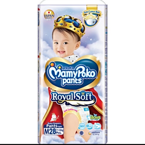 Mamypoko Royal Soft GIRLS /BOYS ISI 28 /POPOK SEKALI PAKAI size M