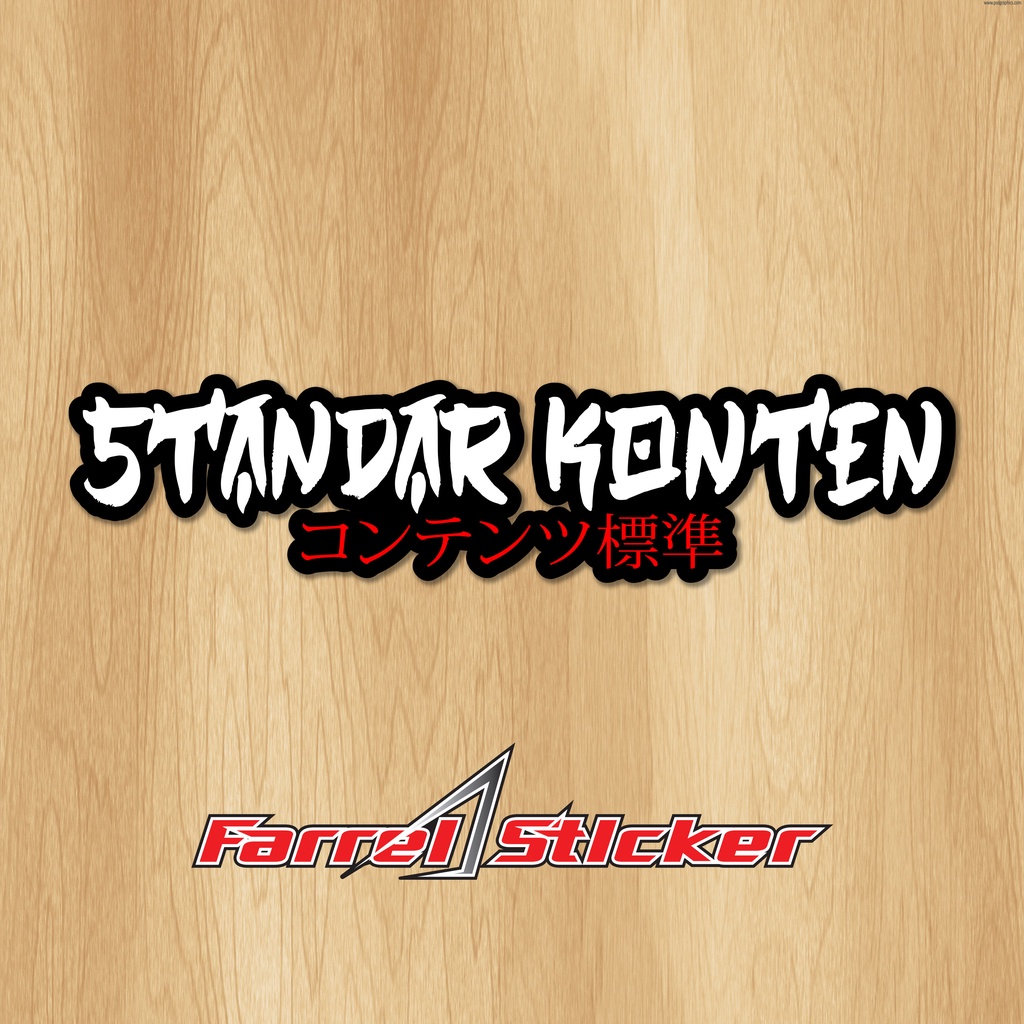 stiker STANDAR Sticker STANDAR KONTEN PRINTCUT