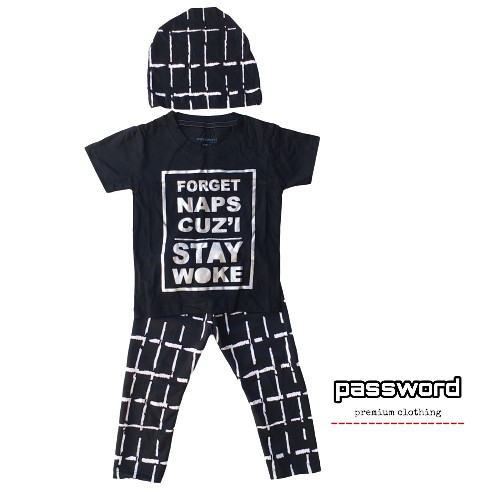 LittleAaron PASSWORD NAPS STAY OK Setelan Anak 1 - 7 Tahun Baju Anak Berkualitas