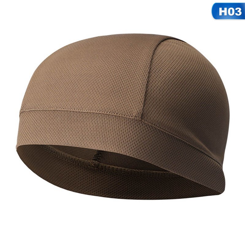 Absorb Sweat Breathable Elastic Riding Skull Cap Solid Color Outdoor Sport Quick-Dry Cycling Cap