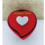 (COD)Liontin tusuk love/buah kalung tusuk love mata putih perak asli 925/silver lapisan emas putih murni.