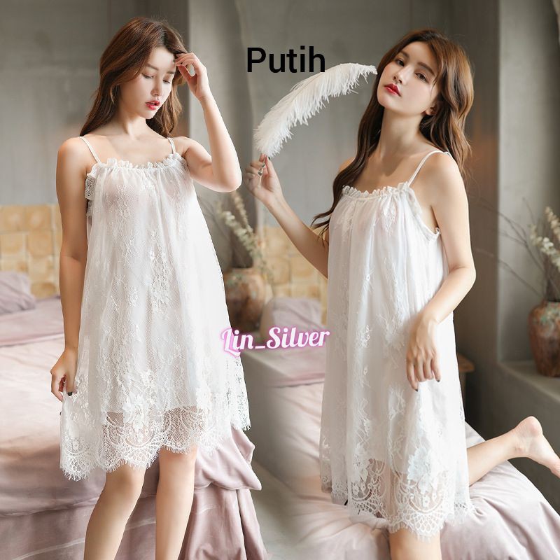 Lingerie Dress Wanita Premium Import Melar L Xl XXL Sexy Jumbo Big Size