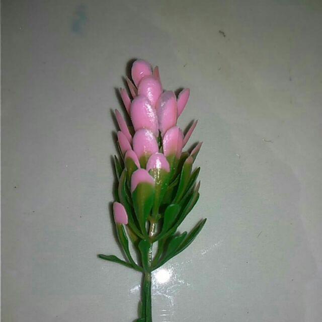 BI22 Bunga Pinus bunga plastik bunga artificial bahan mahar ringbox rustik-pink