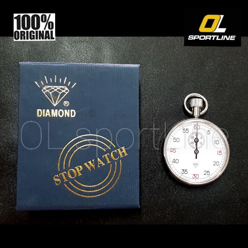 Stopwatch DIAMOND Analog Jarum ORIGINAL