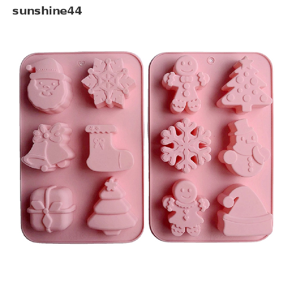 Sunshine Cetakan Kue / Sabun Handmade Bentuk Lonceng Natal Bahan Silikon