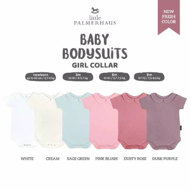 Little Palmerhaus Baby Bodysuits Girl Collar VLP