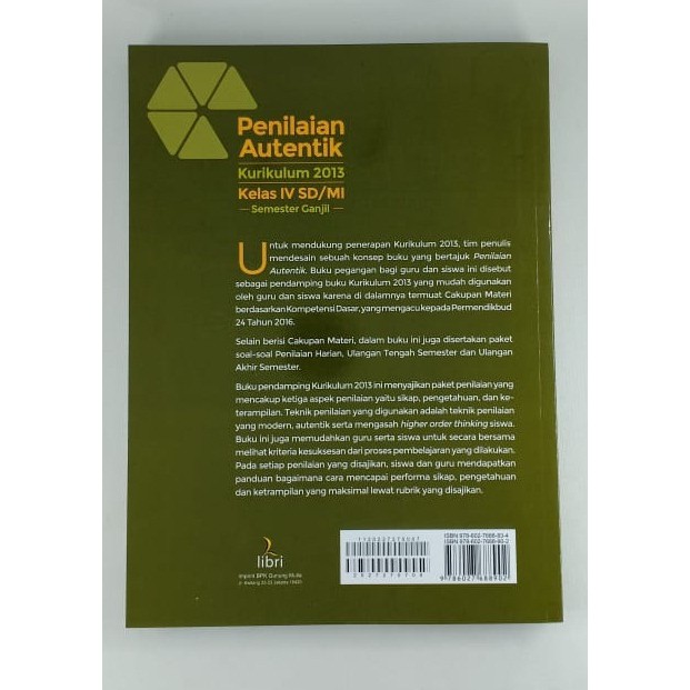 Buku Penilaian Autentik K-2013 Kelas 4 SD Semester Ganjil