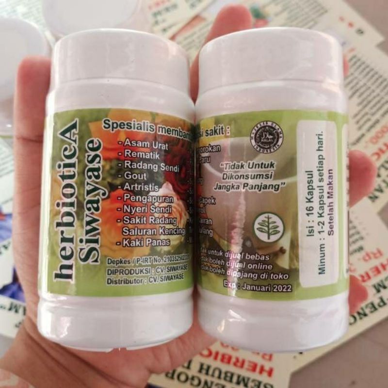 HERBIOTICA SIWAYASE - OBAT PEGEL LINU - OBAT SAKIT TULANG PINGGANG - SAKIT TULANG PUNGGUNG DAN LEHER