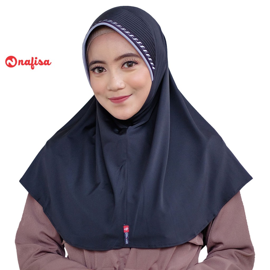 Jilbab Instan Bergo Bordir Nafisa Minang Bordir | Hijab Khimar Instan Bordir Pet Kerudung Instan Pet