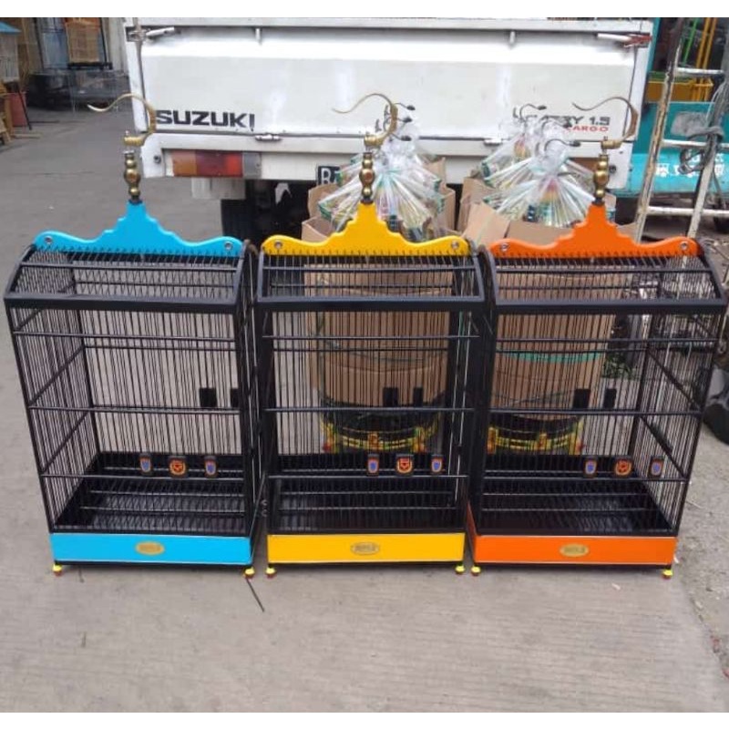 PROMO Sangkar Kotak 2 Warna Terbaru 2025 Kandang Kotak SNJ Sangkar Burung Kandang Burung