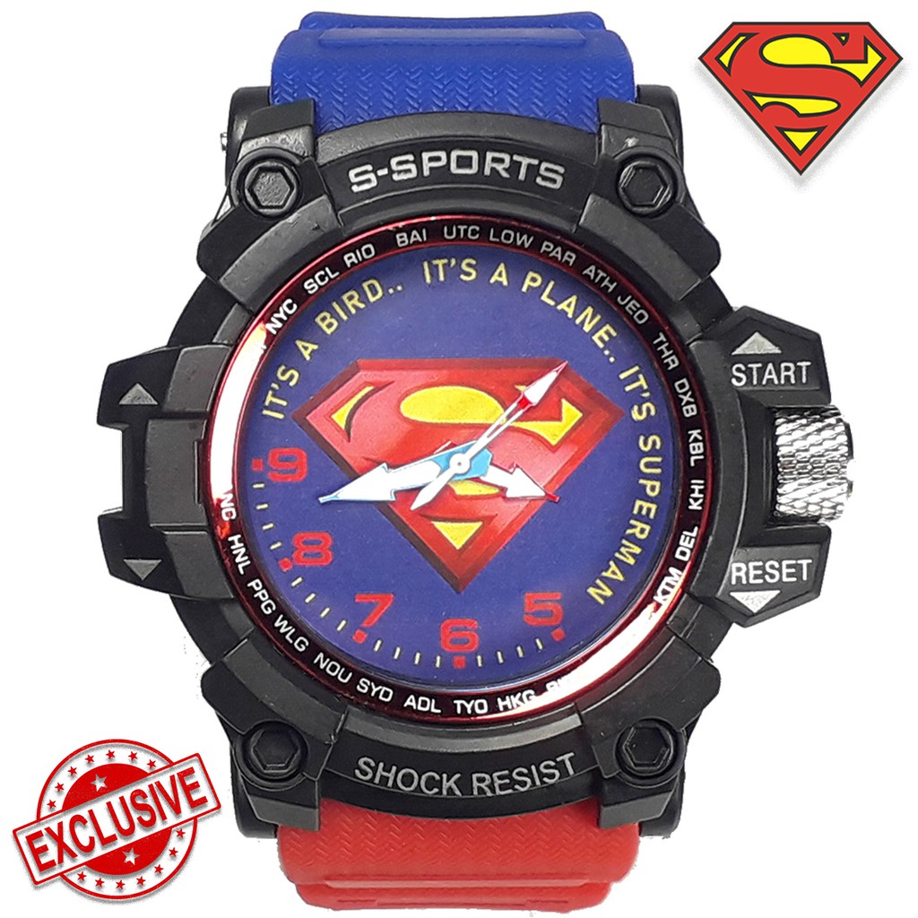 Jam Tangan Superman Red Blue