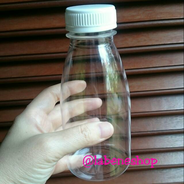 [Ecer/Grosir] Botol plastik cantik 350ml dengan tutup  / plastic bottle