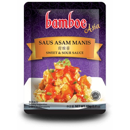 BAMBOE Asia Saus Asam Manis 80 gr | Bumbu Instant Saus Asam Manis