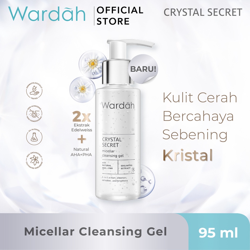 Wardah Crystal Secret Micellar Cleansing Gel 95ml