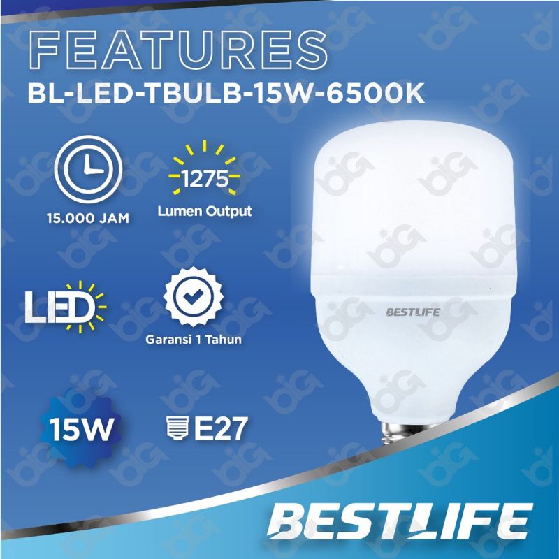 LAMPU BULB CAPSUL KAPSUL CAPSULE AMAN DIKIRIM BEST LIFE BOHLAM T-BULB LED 15 WATT 6500K BESTLIFE BL-LED-T-BULB-15W