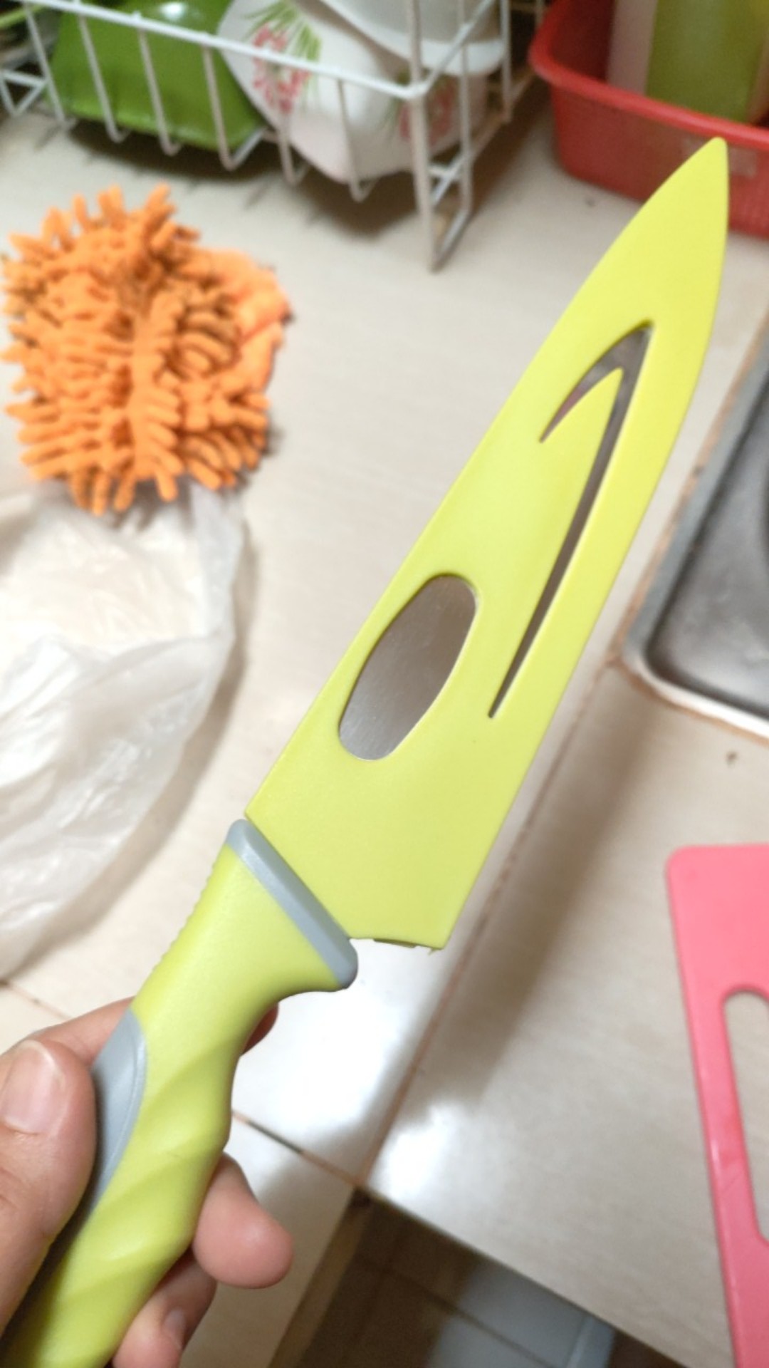 Pisau Stainless Jumbo Pisau Dapur Besar Tajam Kuat Pisau Buah Daging Stainless Double Goldfish