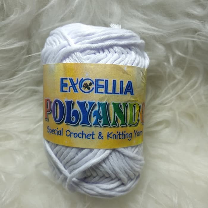 Benang Rajut Polyando Jumbo No 1801 / Putih