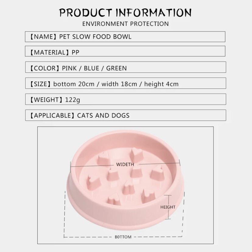 PH.Medan Tempat Makan Hewan Peliharaan/ Slow Feeder Pet Bowl