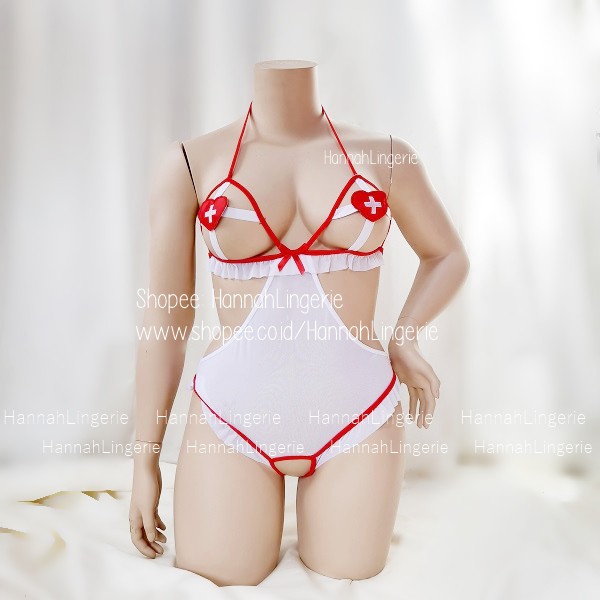 XL XXL XXXL Lingerie Kostum by Hannah Lingerie Nurse Perawat Costume Cosplay Suster Bigsize Big 760