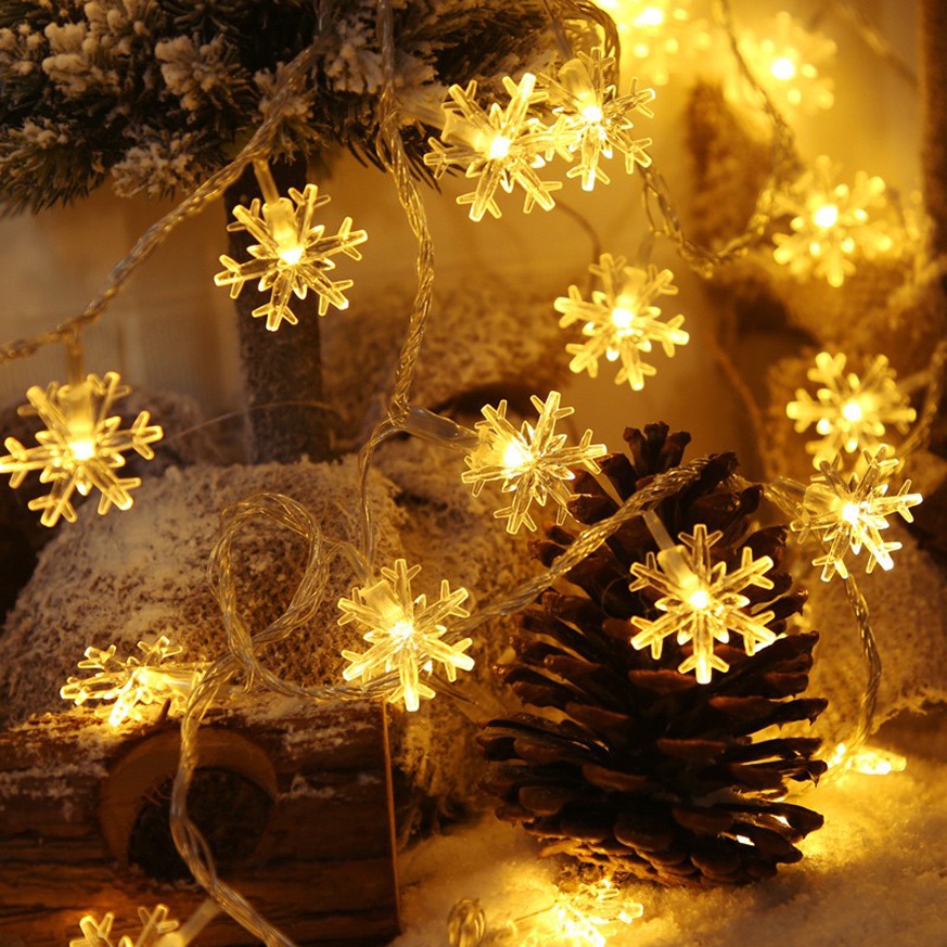 ☛TK☚ E011 TUMBLR SNOW Lampu Tumblr Snowflake opp Lampu Dekorasi Salju Natal