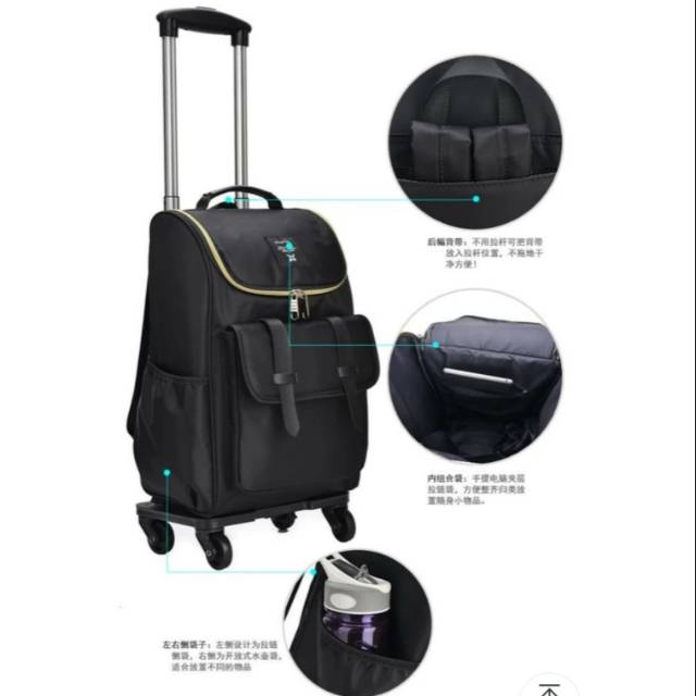 Troli Ransel Anello 4 Roda Trolley Bag Travel Bag Anello Berkualitas Troli Bongkar Pasang3