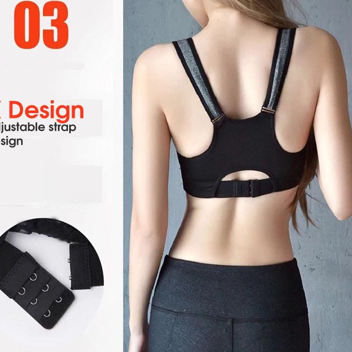 SALEE.. Seamless Sport Bra Zipper pakaian Dalam Wanita/gym bra/senam bra 801