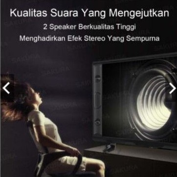 TV LED 24 INCH LAYAR HD SUPPORT HDMI, USB, VGA, AV - PRODUK SNI - GARANSI 5TAHUN