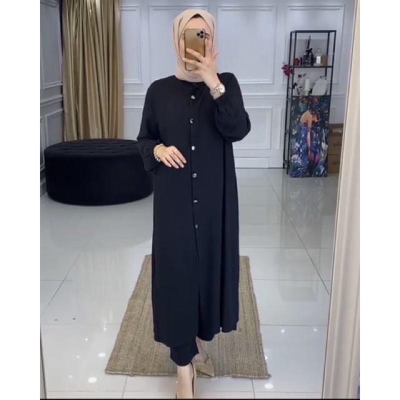 Mia Oneset | Stelan Wanita Premium Busui Friendly-Navy