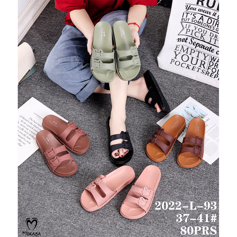 [SUPER BEST SELLER] Sandal slop gesper Bear Import Mokaya size 37/41 ( 420-2 / ST-2022-L-74 )