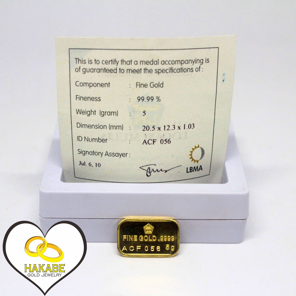 Emas Batangan ANTAM Logam Mulia LM 24K Gold Bar Gold Fine Gold 5 gram