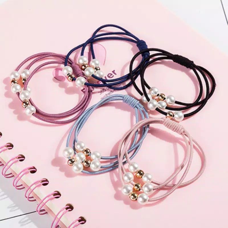 ZAYKA== Ikat Rambut Mutiara Gelang Aksesoris Rambut Fashion Wanita Impor Murah