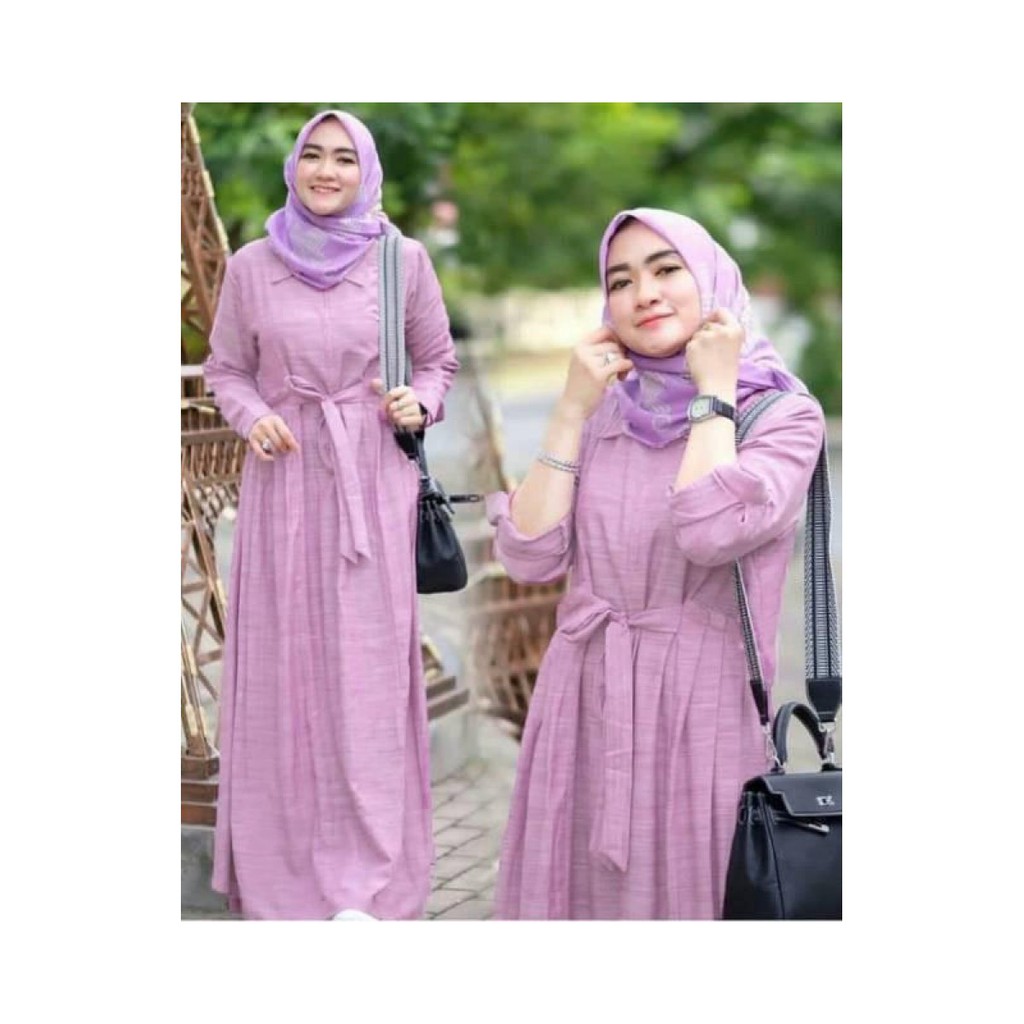 Hijab Gamis Dress Maxi Wanita Muslim Modis Model Safa