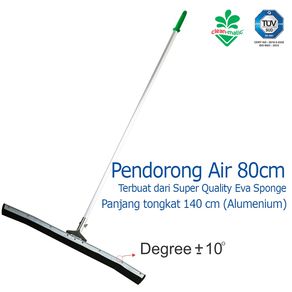 TcHome Pendorong Air 80cm Floor Wiper Lantai Dorongan Air Cleanmatic 215645